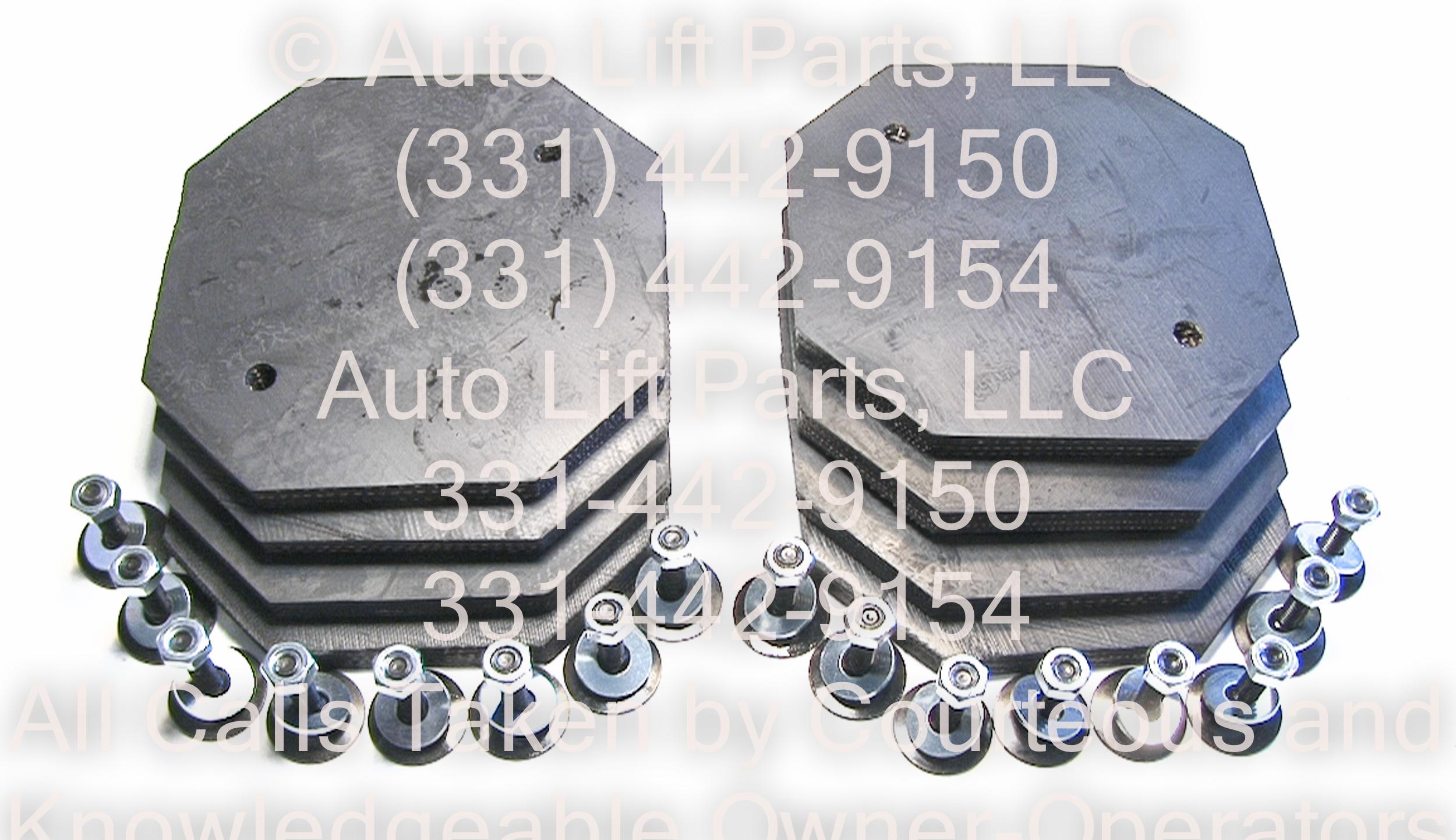 ULTRA 6-PLY HEAVY-DUTY Rubber Arm Pads (TWO Sets of 4) for GEMINI Lift